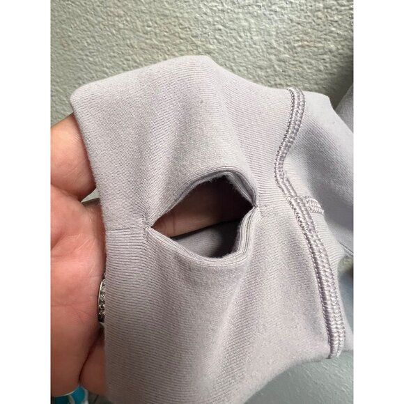 Lululemon Womens Gray Full-Zip Jacket Size 10 With Thumbholes & Pockets - Picture 6 of 9